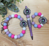 Pray Over It Beaded Wristlet Keychain, Pen or Cup Charm