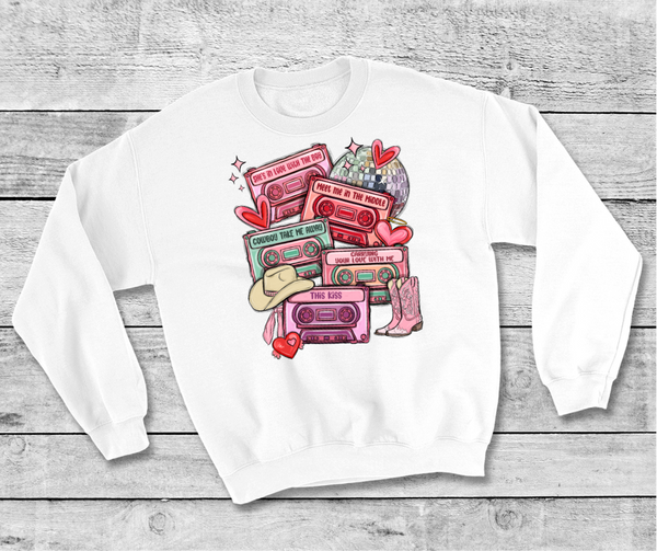 "Country Music" Valentines Sweatshirt