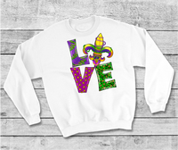 Love Mardi Gras Sweatshirt