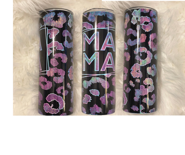 MAMA Purple Cheetah Tumbler